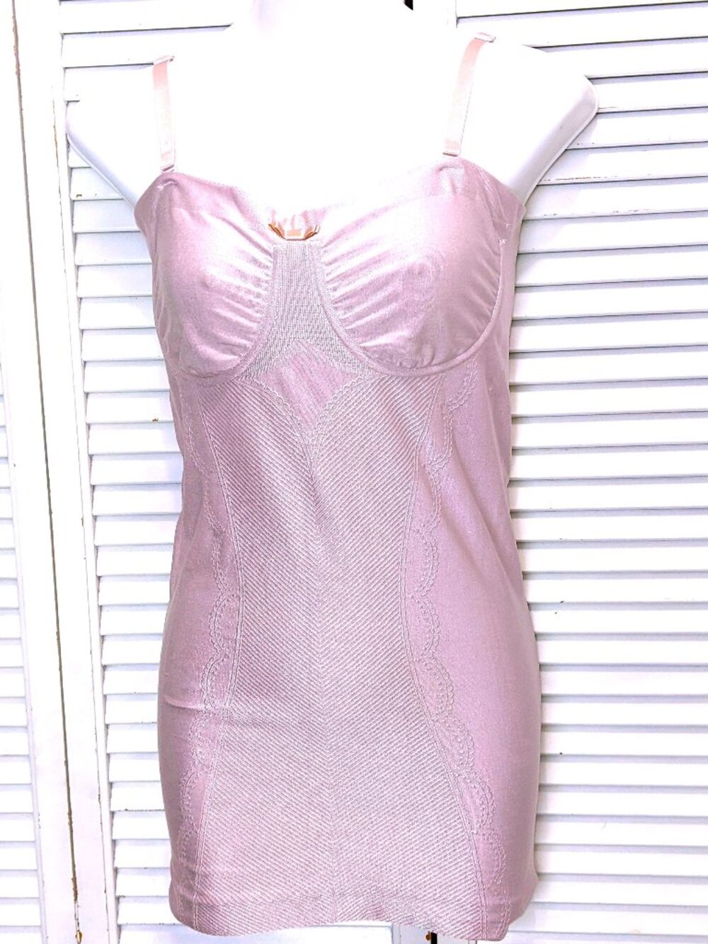 Cynthia Rowley Shaper Dress Slip Sz Large Pastel Lilac Strapless Lingerie